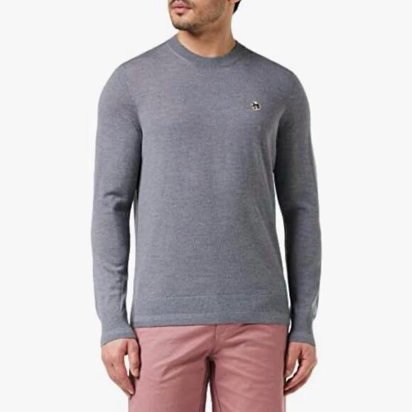 Ted Baker Men's Gray‎ Mmk-Cardiff-ls Crew Neck Jumper Sweatshirt Size 3-Medium - Picture 1 of 12